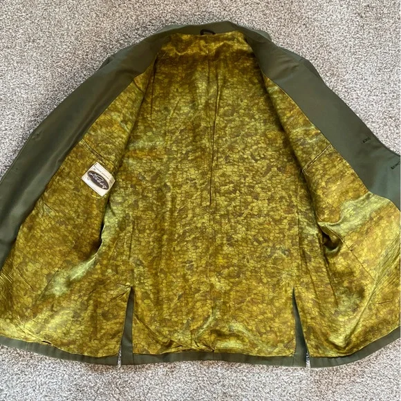 Vintage Lasso Western Jacket, 44R, Olive Green, Wool & Silk, 70s, Retro, Cowboy - Picture 3 of 10